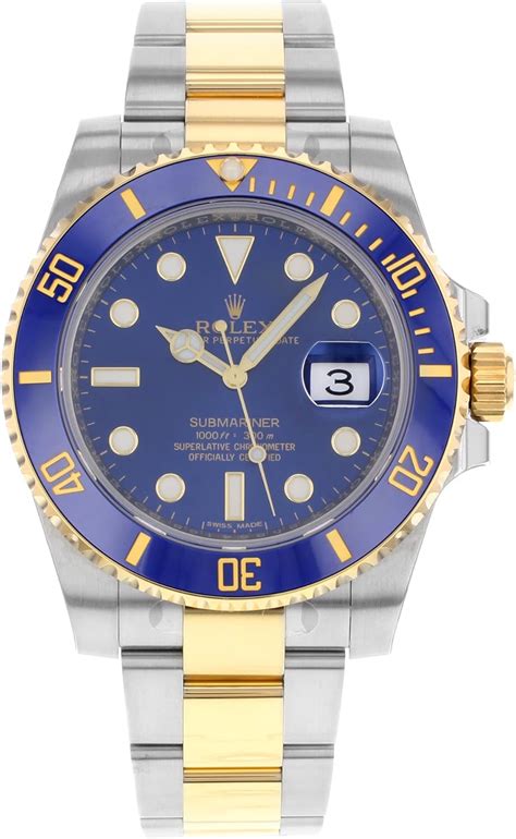 rolex donna acciaio e oro quadrante blu|rolex subacqueo.